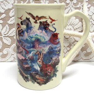 Walt Disney World ANIMAL KINGDOM Oversized MUG 3D Raised 18 oz. Tiger Tree